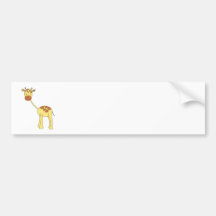 Cute Giraffe. Cartoon. Bumper Sticker