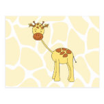 Cute Giraffe. Cartoon. Post Card