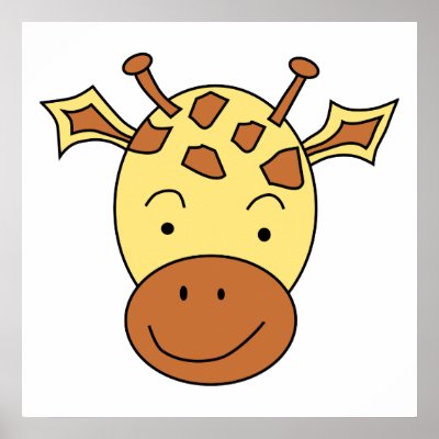 giraffe head cartoon