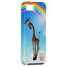 Cute Giraffe, Cupcake & Rainbow iPhone 5 Case