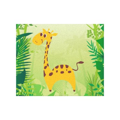 Cute Giraffe Gallery Wrapped Canvas