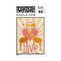 Cute Giraffe Love stamps