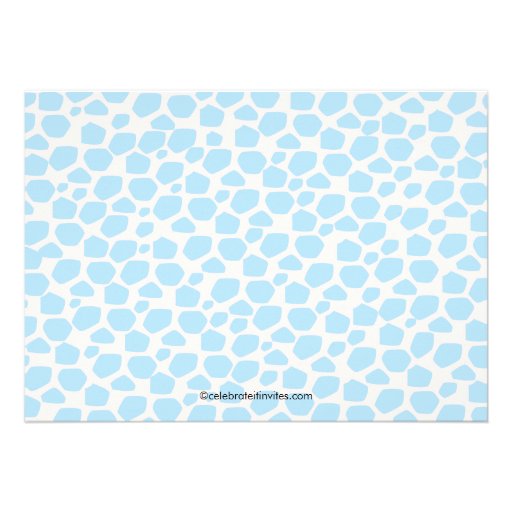 Cute Giraffe Mom & Baby Boy Baby Shower Invites
