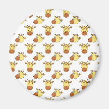Cute Giraffe Pattern. Fridge Magnet