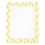 Cute Giraffe Pattern on Yellow. Personalized Letterhead