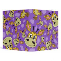 Cute Giraffe Patterned Binder