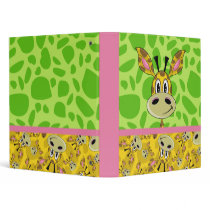 Cute Giraffe Patterned Binder