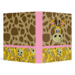 Cute Giraffe Patterned Binder