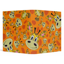 Cute Giraffe Patterned Binder