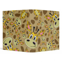 Cute Giraffe Patterned Binder