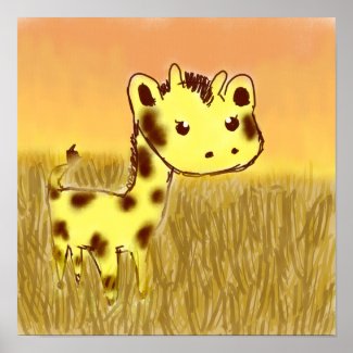 Cute Giraffe Poster print
