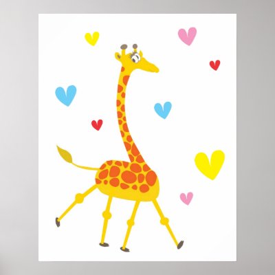 Cute Giraffe Poster posters