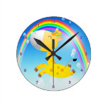 Cute Giraffe & Rainbow Clock