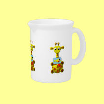Cute Giraffe with Goldfish pitchers