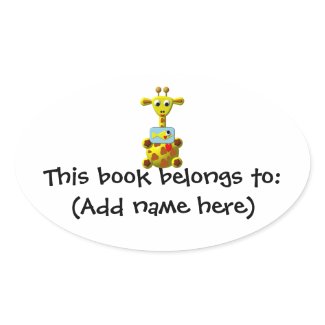 Cute Giraffe with Goldfish Stickers