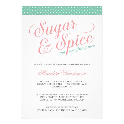 Cute Girl Baby Shower Invites