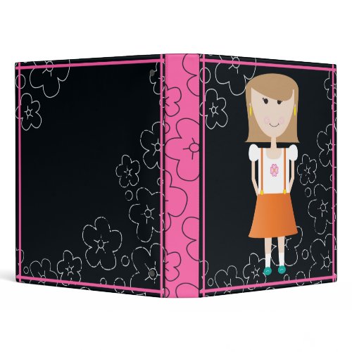 Cute Girl Binder by JSDaniel - Great Back to School Gift!