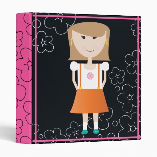 'Cute girl' Binder Zazzle