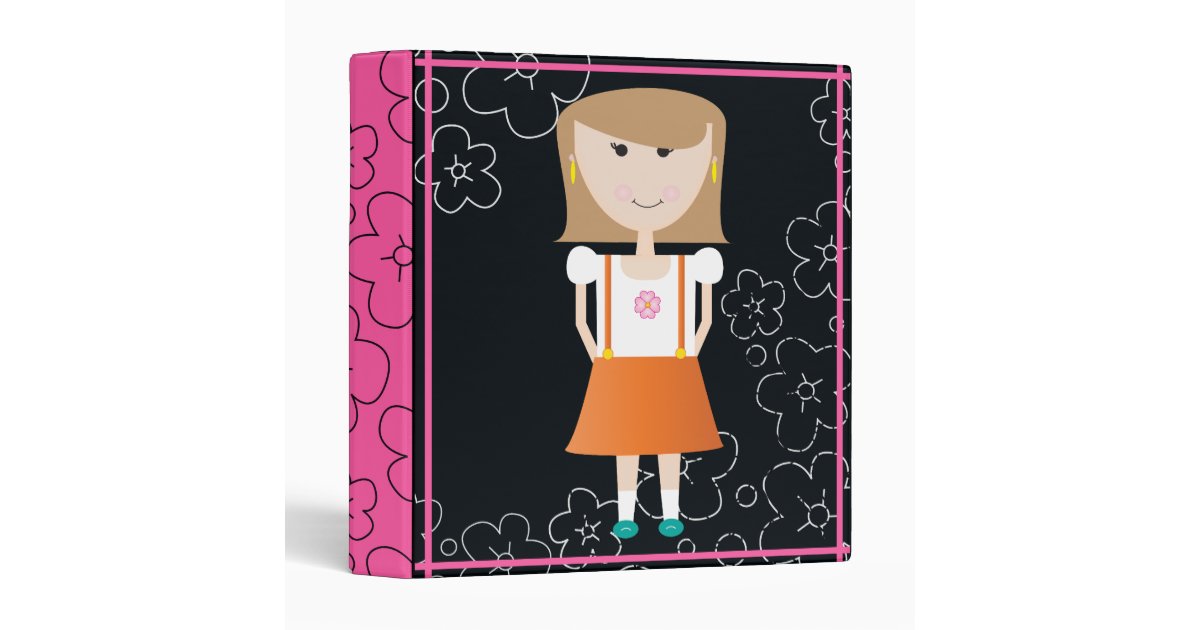 'Cute girl' Binder Zazzle