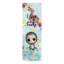 Cute Girl Bookmark Design business cards by karanta Cute Girl Bookmark Design business cards