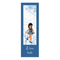 Cute Girl Bookmark Design business cards by karanta Cute Girl Bookmark Design business cards