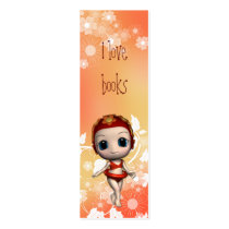 Cute Girl Bookmark Design business cards by karanta Cute Girl Bookmark Design business cards