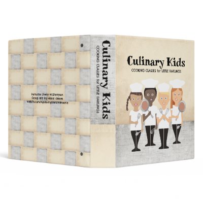  Culinary Programs on Cute Girl Boy Chefs Cooking Classes Recipe Binder From Zazzle Com