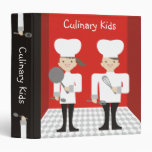 cute girl boy chefs cooking classes recipe binder
