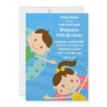 CUTE Girl &amp; Boy Pool Party Birthday Invitation