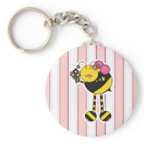 Cute Girl Bumble Bee Keychains