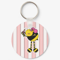 Cute Girl Bumble Bee keychains