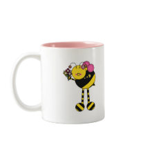 Cute Girl Bumble Bee Mugs
