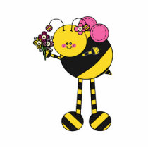 Cute Girl Bumble Bee Photo Cut Outs