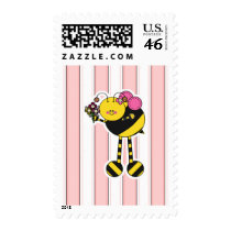 Cute Girl Bumble Bee Stamps