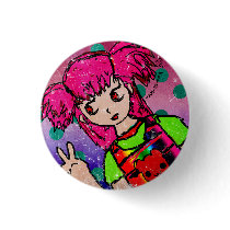 Cute girl! buttons