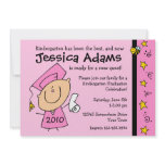 Cute Girl Custom Graduation Invitations