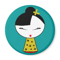 Cute Girl Doll magnets by QueenHare Cute Girl Doll magnets