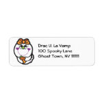 cute girl ghost and pumpkin return address labels