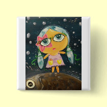 Cute Girl - Girl From The Sea buttons