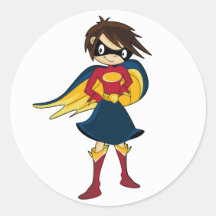 Cute Girl Hero Sticker