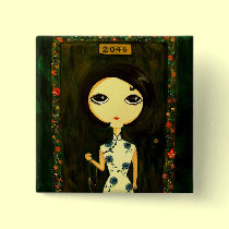 Cute Girl - Hua Yang Nian Hua buttons
