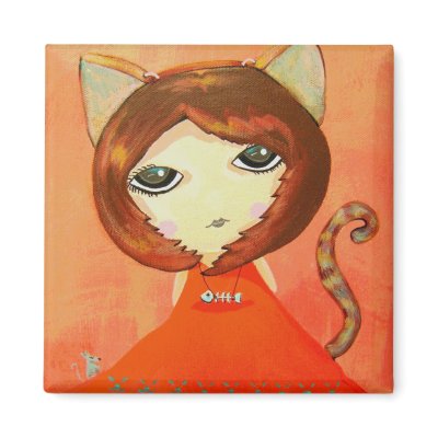 Cute Girl - In The Mood For Cat Magnets by udonchow