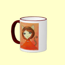 Cute Girl - In The Mood For Cat mugs