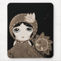 Cute Girl - Leopold Won't Give Up mousepads