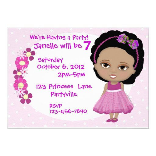 Cute Girl Party Invite