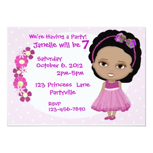Cute Girl Party Invite | Zazzle