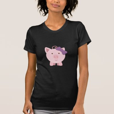 Cute Girl Pig T Shirts