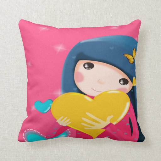 Cute Girl Pillow Zazzle