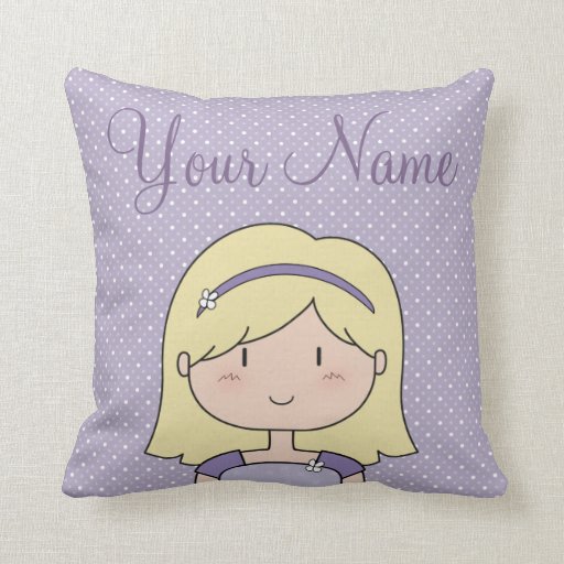 Cute Girl Pillow Zazzle