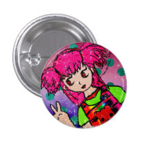 Cute girl! pinback button